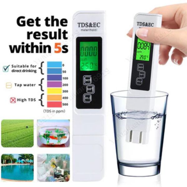Digital TDS Water Quality Tester – Drinking Water Purity Meter