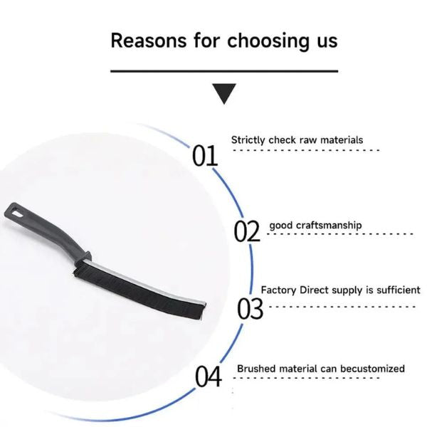 Hard Bristle Crevice Cleaning Brush – Deep Gap & Corner Cleaner