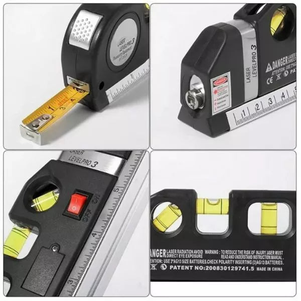Professional 5-in-1 Laser Level with Measuring Tape, Ruler & Triple Spirit Level – Free Home Delivery