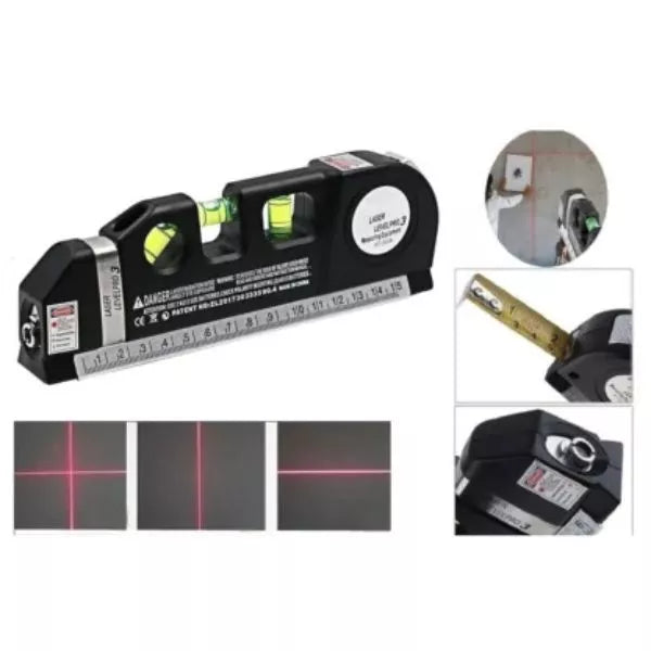 Professional 5-in-1 Laser Level with Measuring Tape, Ruler & Triple Spirit Level – Free Home Delivery