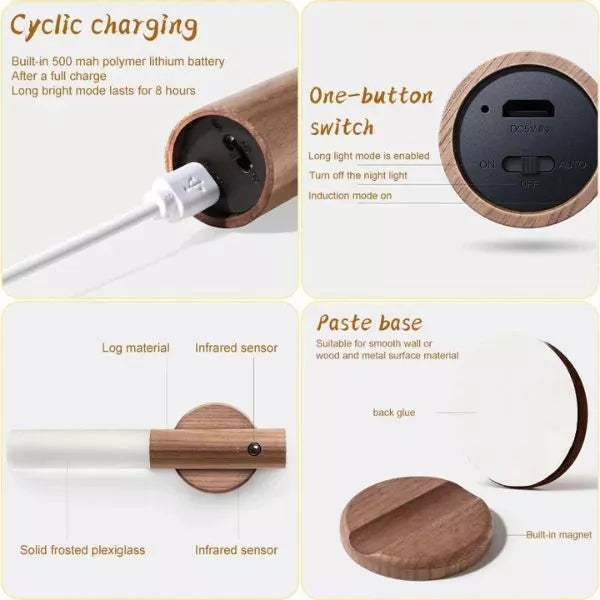 Smart Induction Wall Lamp Light – Motion Sensor, Rechargeable