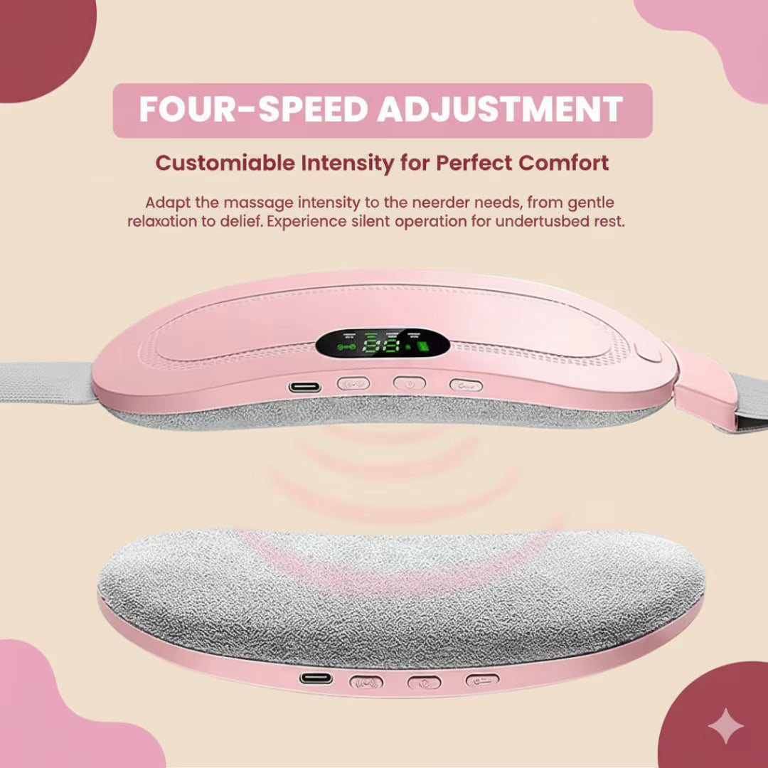 Period Cramp Relief Heating Pad – Rechargeable Menstrual Pain Relief Belt