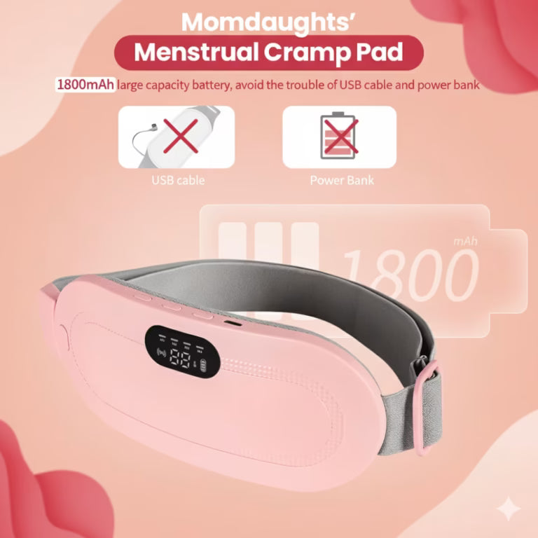 Period Cramp Relief Heating Pad – Rechargeable Menstrual Pain Relief Belt